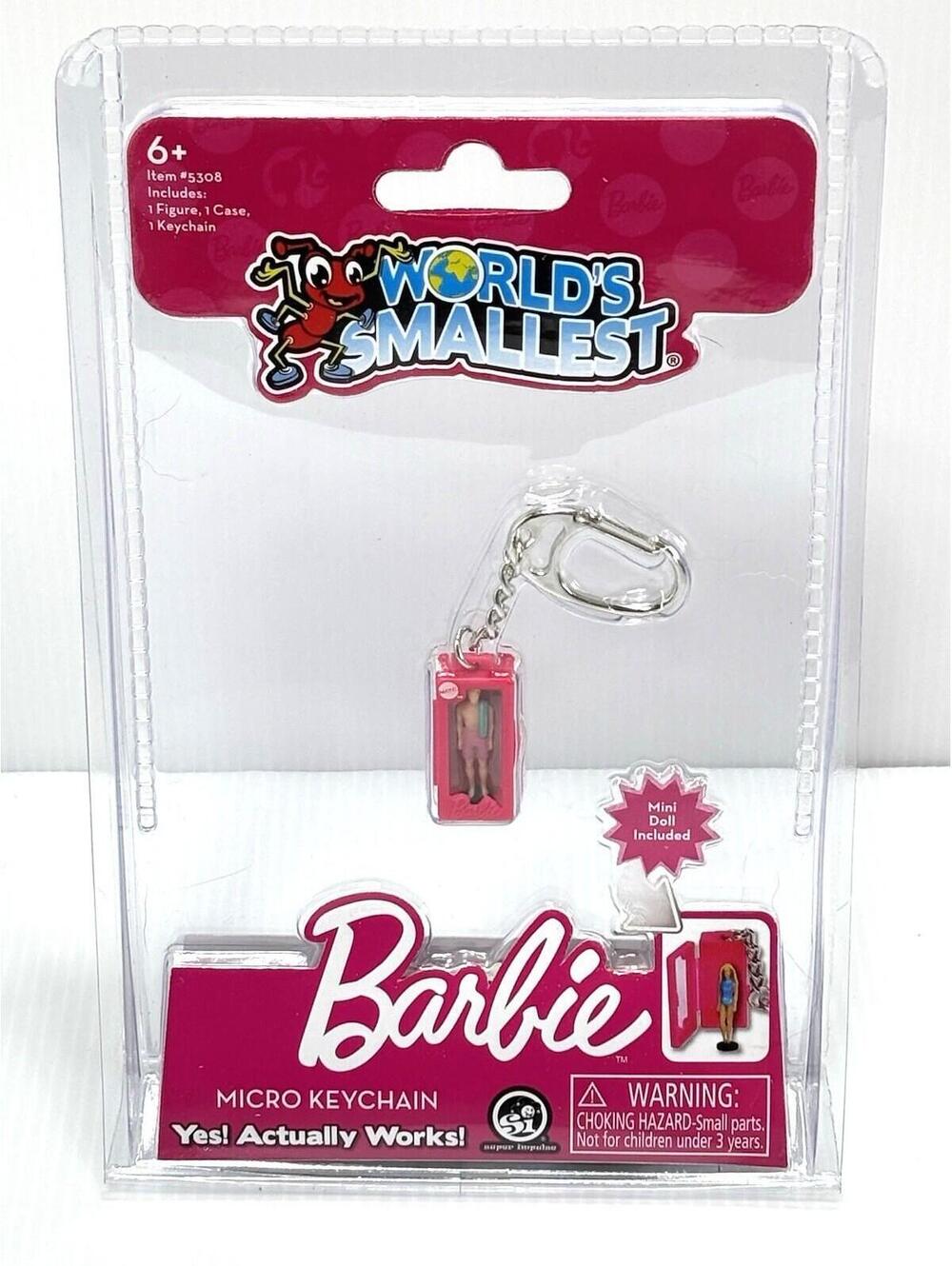 Worlds Smallest Barbie Ken Doll Micro Keychain Mini Doll Collectible Toy -NEW!